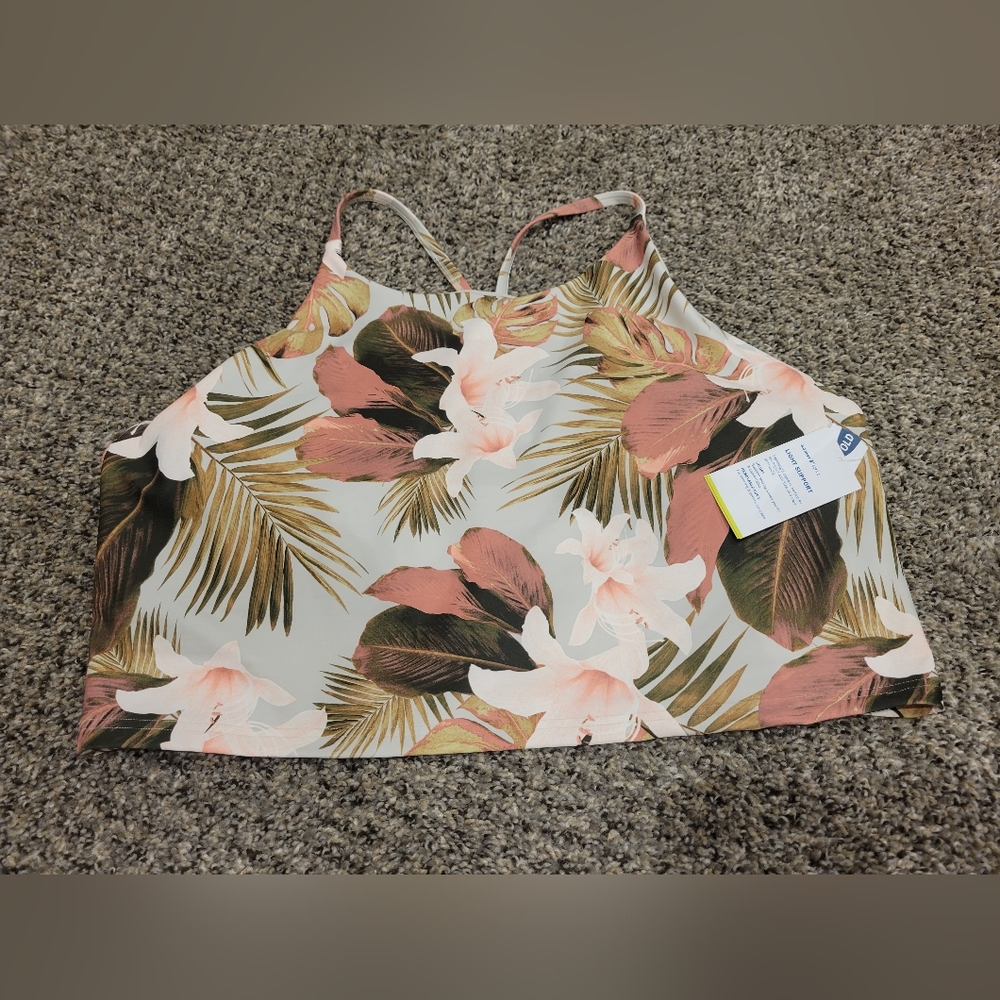 Old Navy Active Tank, Floral Print, Size XXL